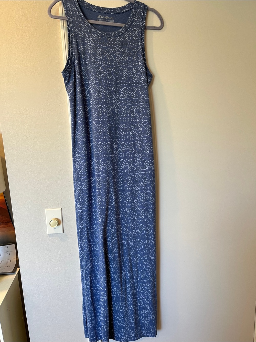 Eddie Bauer Blue Printed Maxi Dress